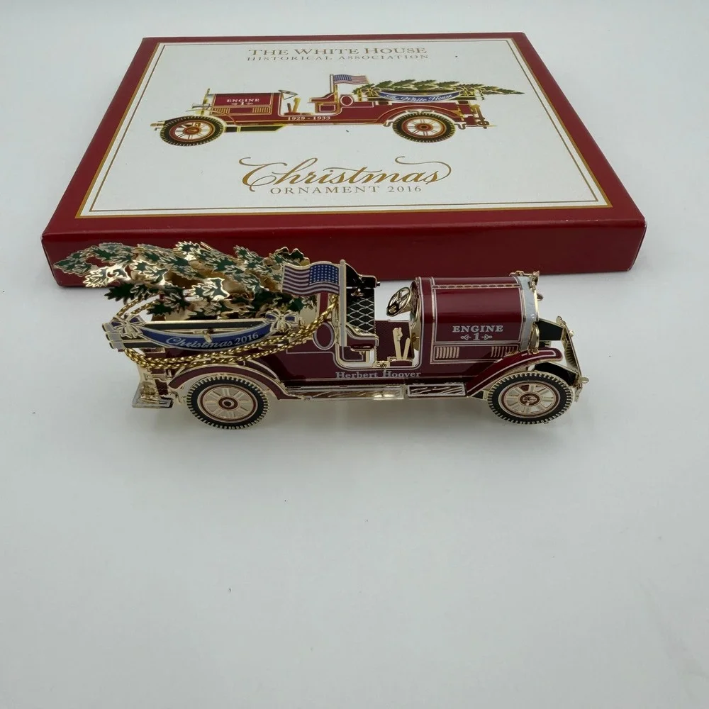 White House Historical Association 2016 Christmas Ornament Herbert Hoover Fire
